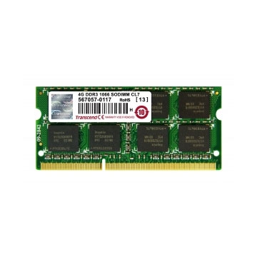 MEMOIRE SODIMM DDR3 4 Go 1066Mhz Trancend CL7