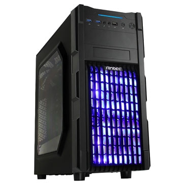 BOITIER PC ATX Antec GX200 Blue / Moyen tour / ATX / Micro-ATX / Mini-ITX / sans alim / Noir / Acier