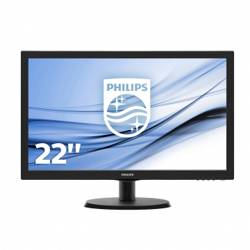 MONITEUR 22" - PHILIPS - Dalle TFT W-LED - FullHD 1920 x 1080 à 60 Hz - 16:9 - 5 ms - Surface Visible 21.5" (55cm) - 1 Port VGA / HDMI - Garantie 2 Ans sur site