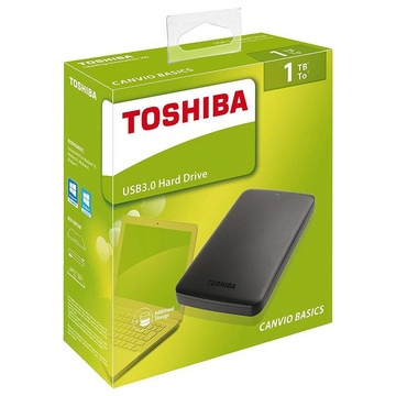 HDD EXTERNE 2.5" 1 To TOSHIBA Canvio Basics USB 3.0 - Noir - Taxe Sorecop Incluse